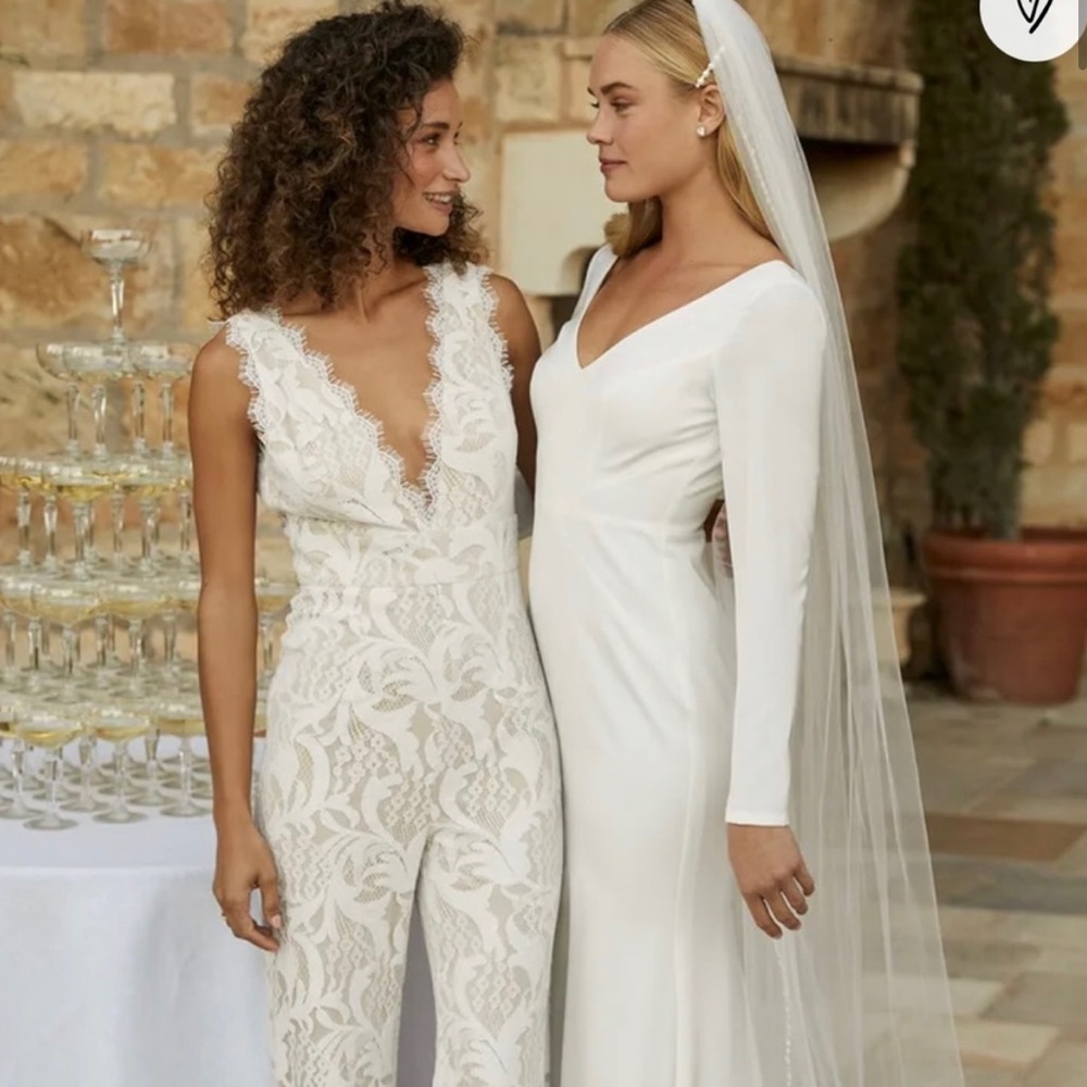 Enamored with You Lulus White Lace Jumpsuit